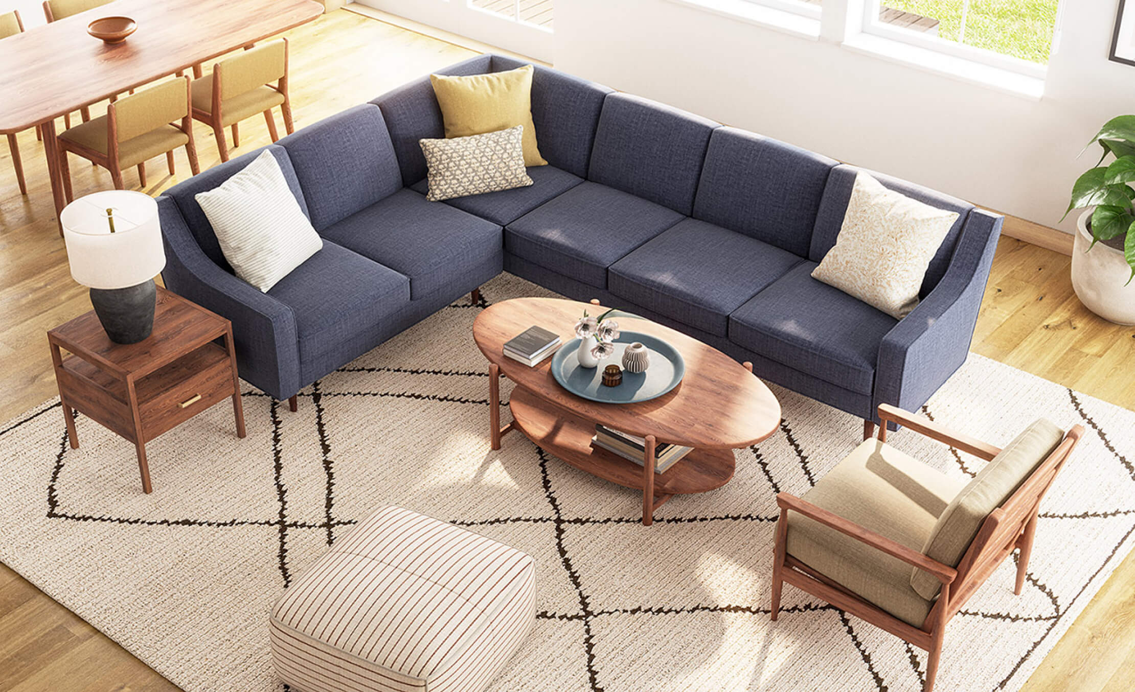 Iris Oval Coffee Table - Image 5