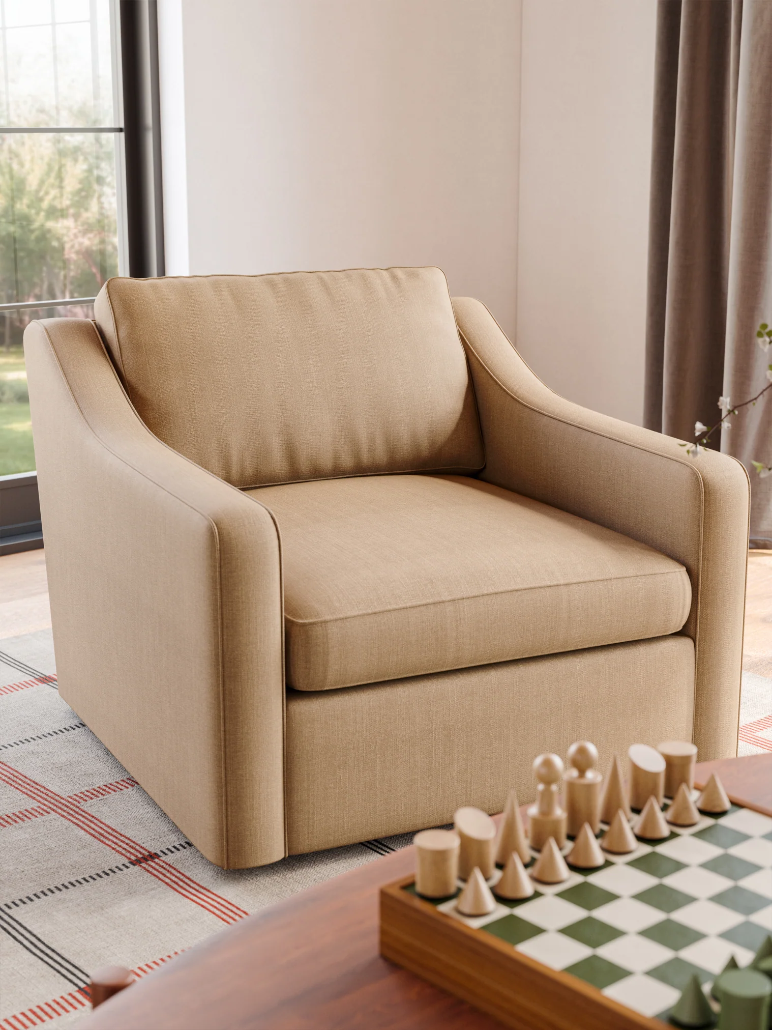 Meera Swivel Chair in Natural Latex - Image 7